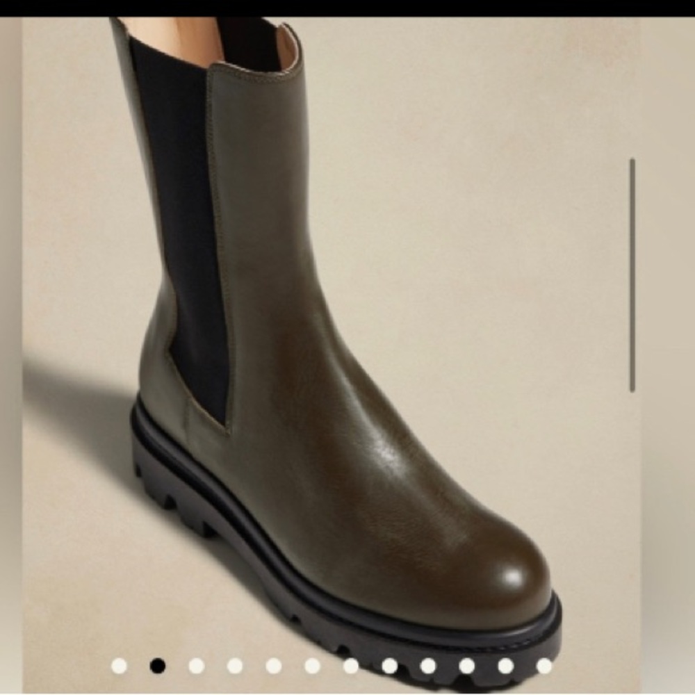 Banana Republic Khaki Ankle Booties - Picture 5 of 9